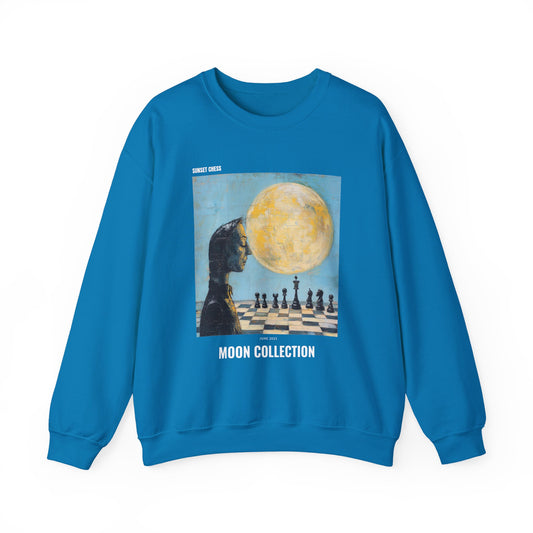 Meditations - Sapphire Blue Chess Crewneck Sweater