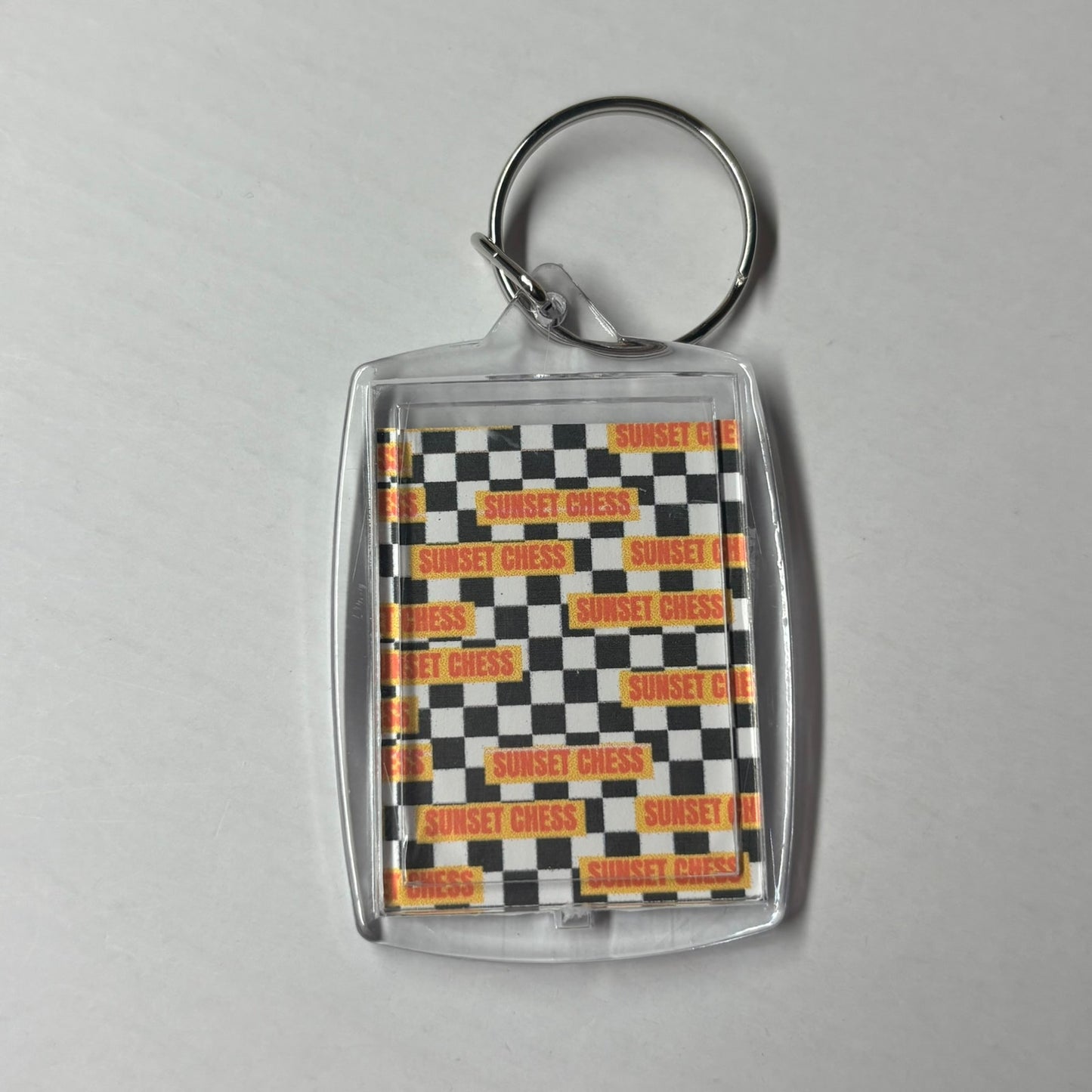 The Dark Hall - Sunset Chess Photo Keychain