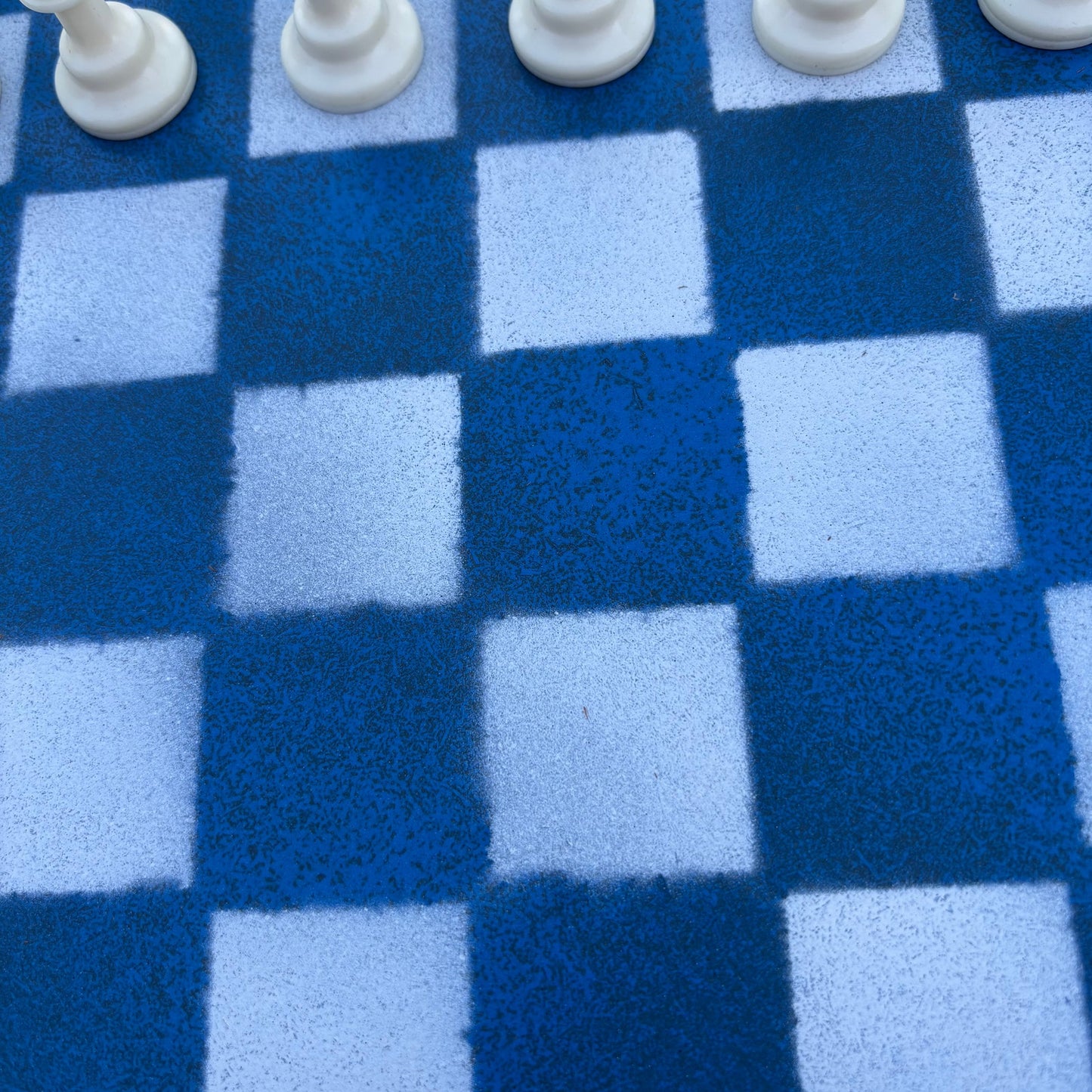 Simple Blue - Painted Chess Set