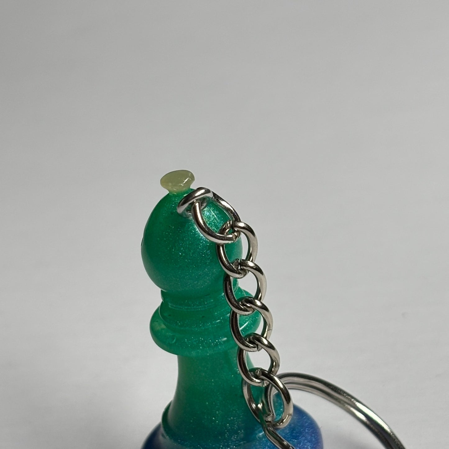 Galaxy Green Bishop - Handmade Resin Keychain