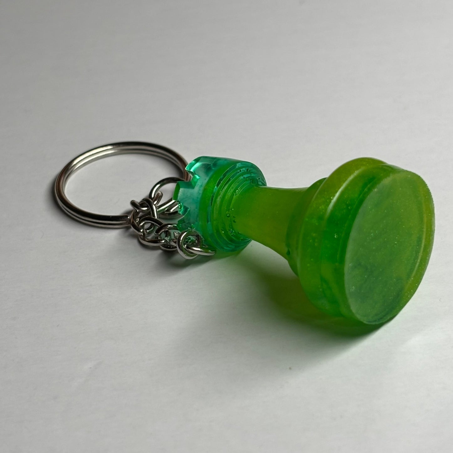 Cosmic Green Rook - Handmade Resin Keychain