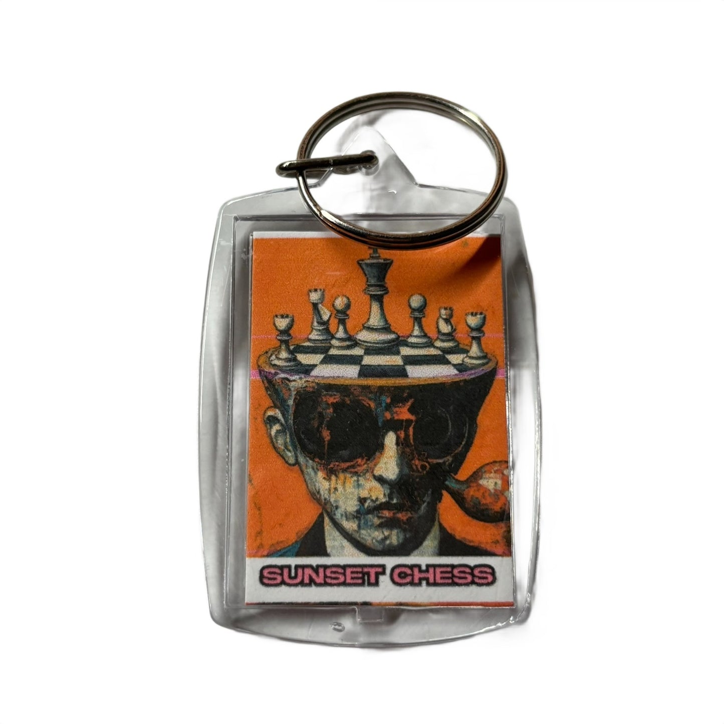 Cool Orange - Chess  Photo Keychain