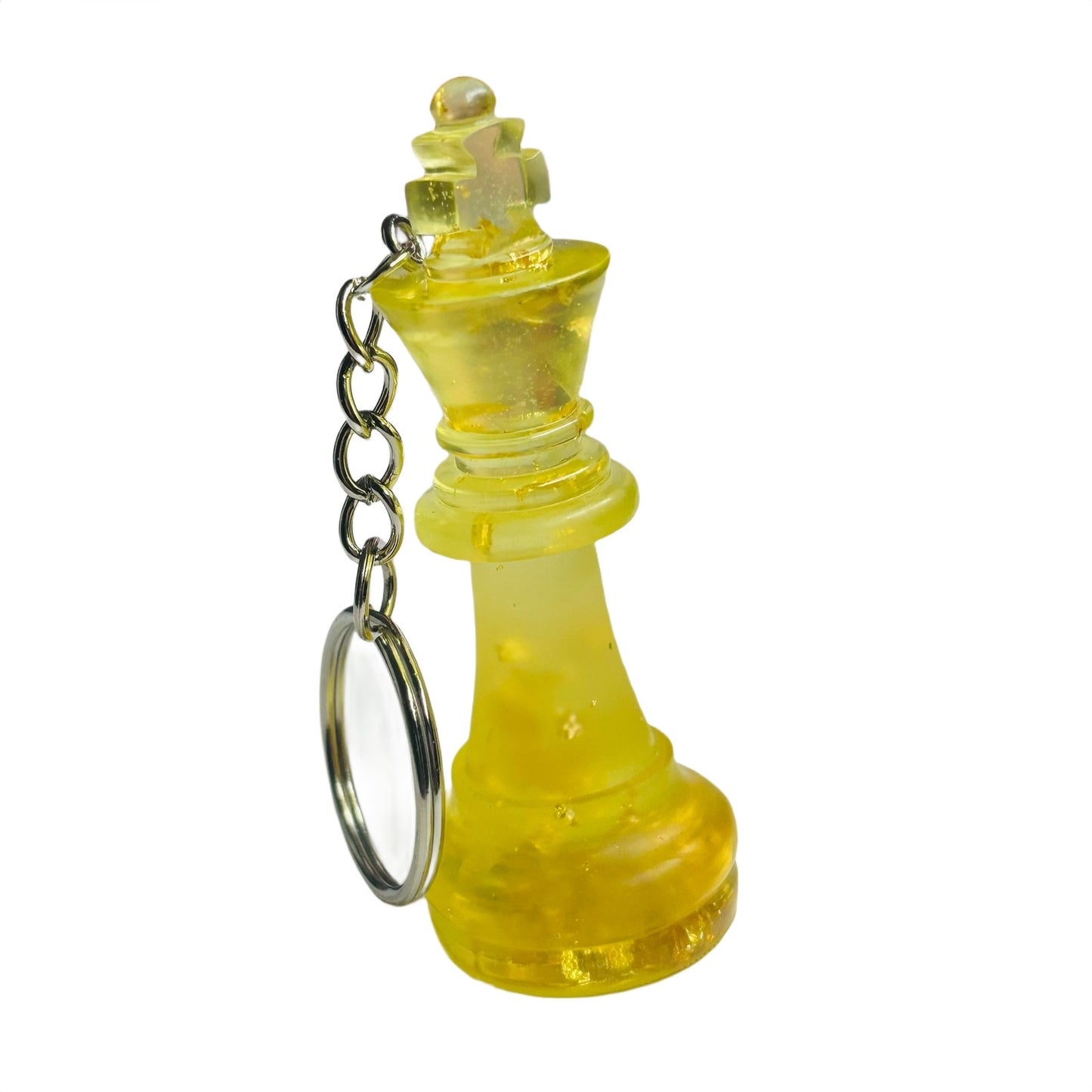 Yellow Crystal King - Handmade Resin Keychain