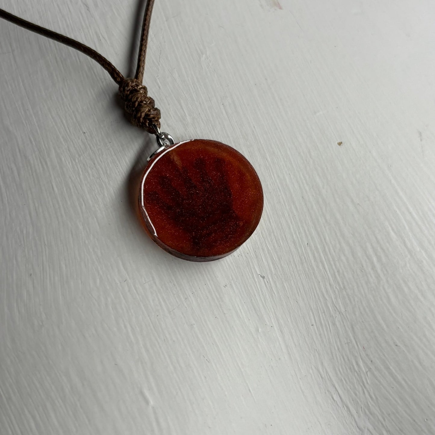 Fading Red Queen - Handmade Resin Chess Necklace