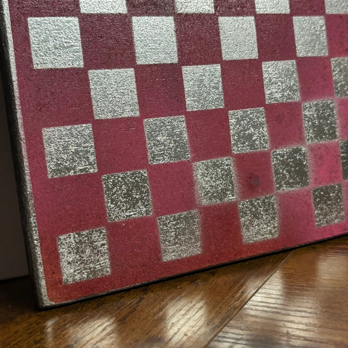 Pink Chrome - Painted Double Sided Chess Board
