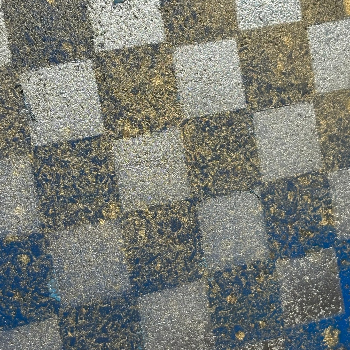 Golden Purple Blue - Painted Double Sided Chess Board