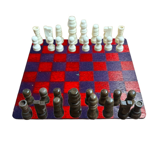 Dark Purple Red - Mini Chess Set