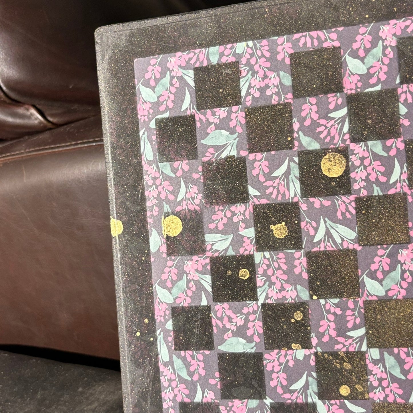 Beautiful Flowers - Scrapbook Chess Board