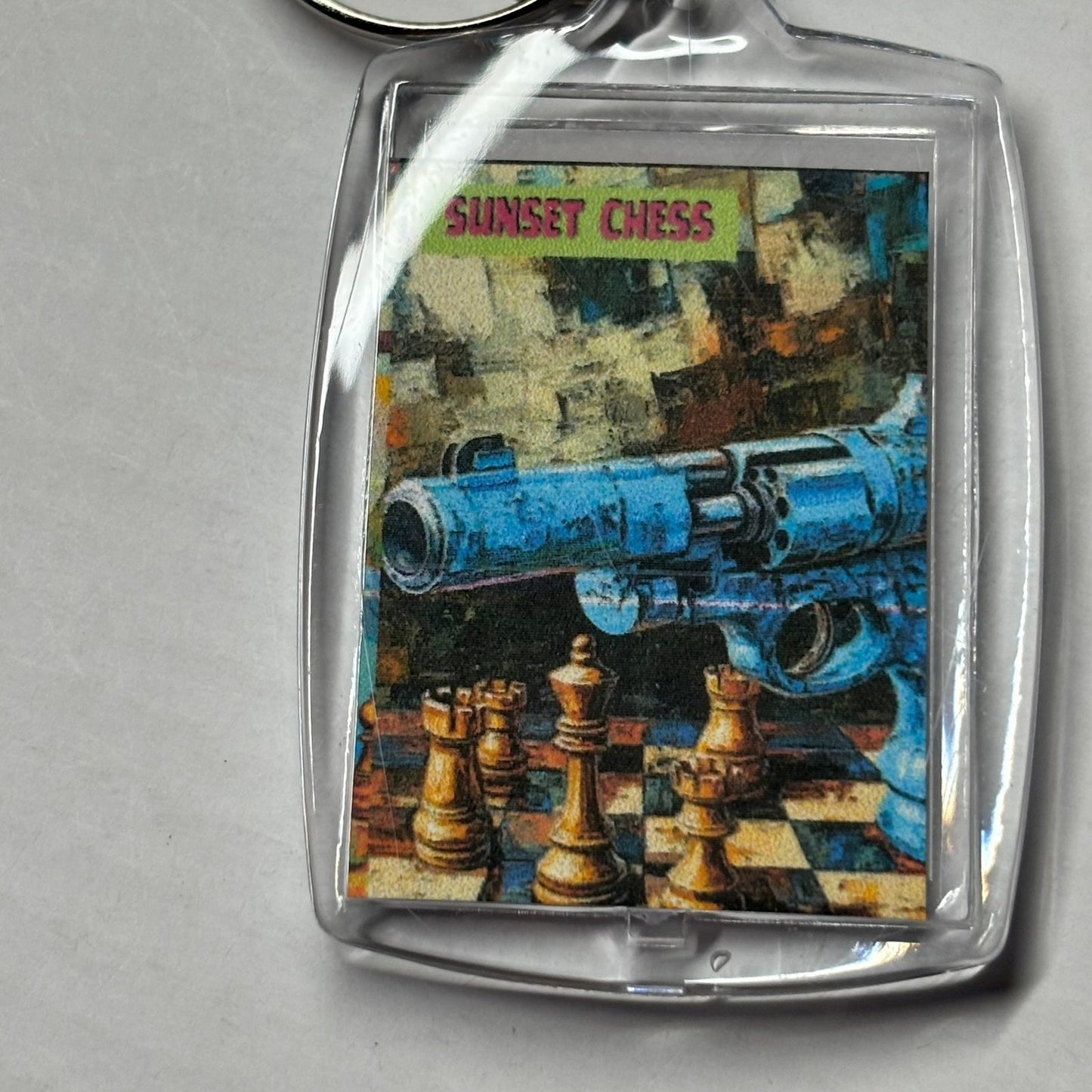 Blue Weapon - Chess  Photo Keychain