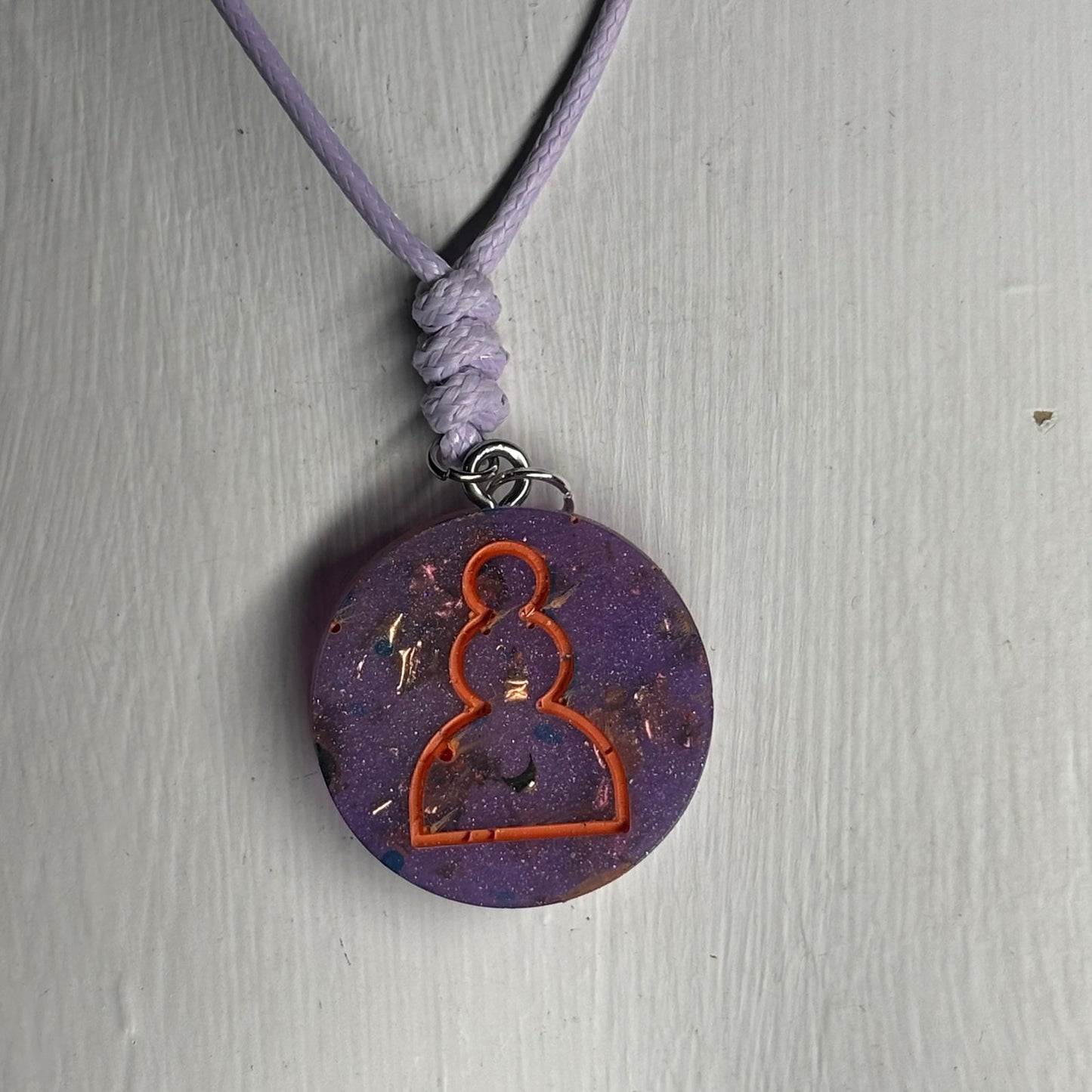 Supreme Purple Pawn - Handmade Resin Chess Necklace