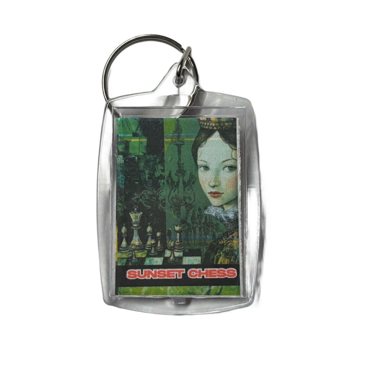 Green Face - Chess  Photo Keychain