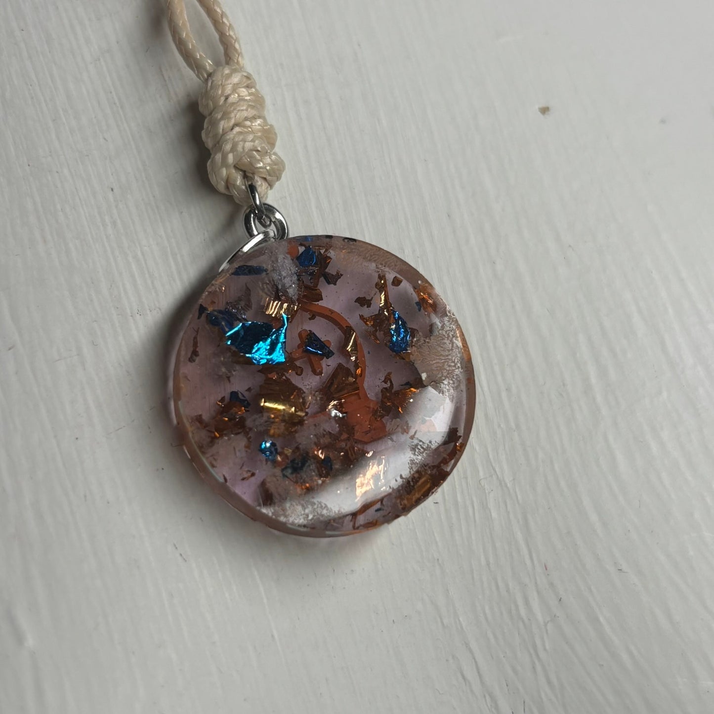 Crystal Vintage Bishop - Handmade Resin Chess Necklace