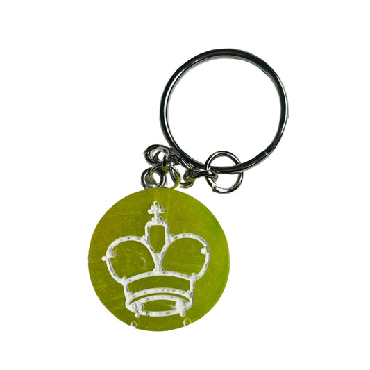 Neon Green King - Handmade Resin Keychain