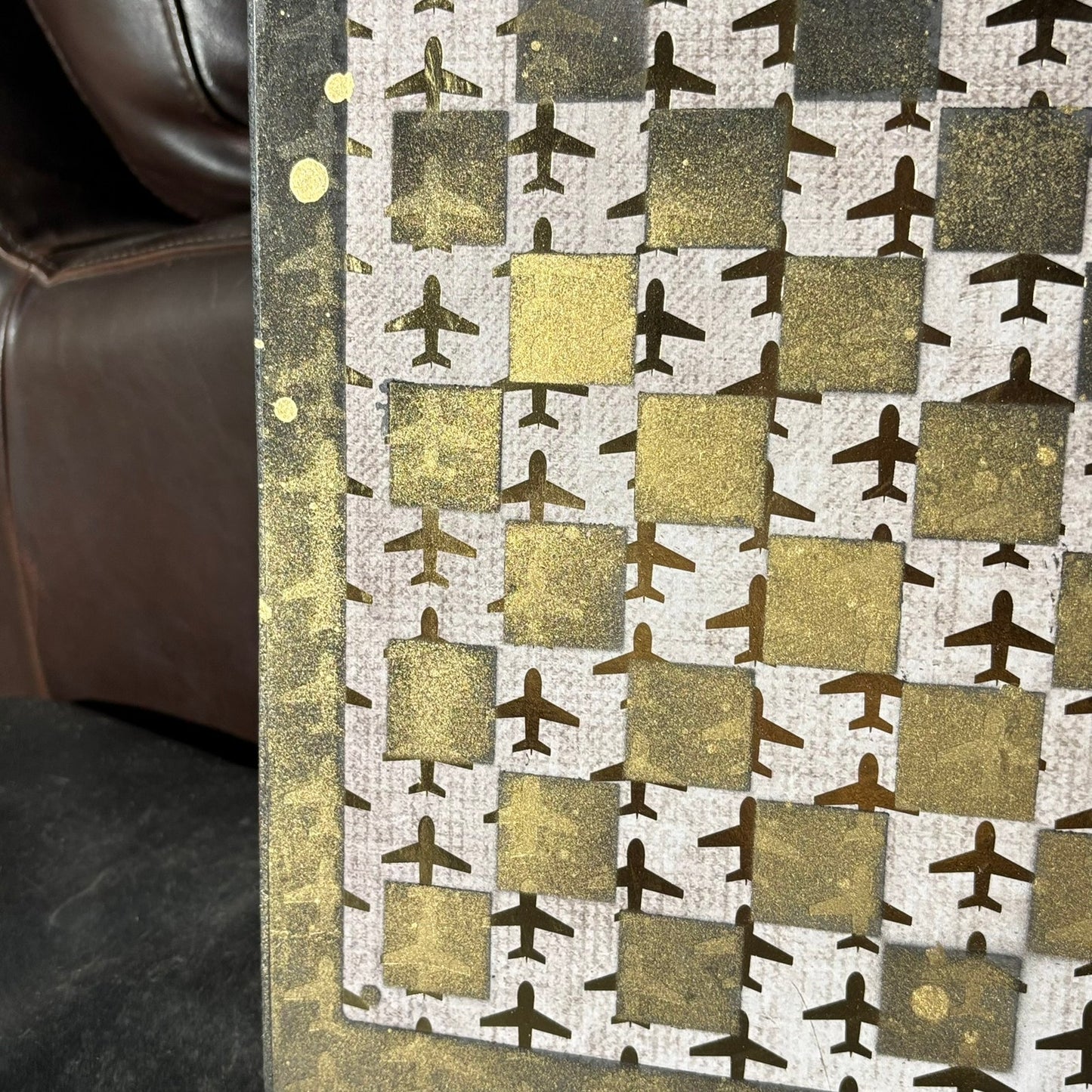Golden Planes - Scrapbook Chess Board