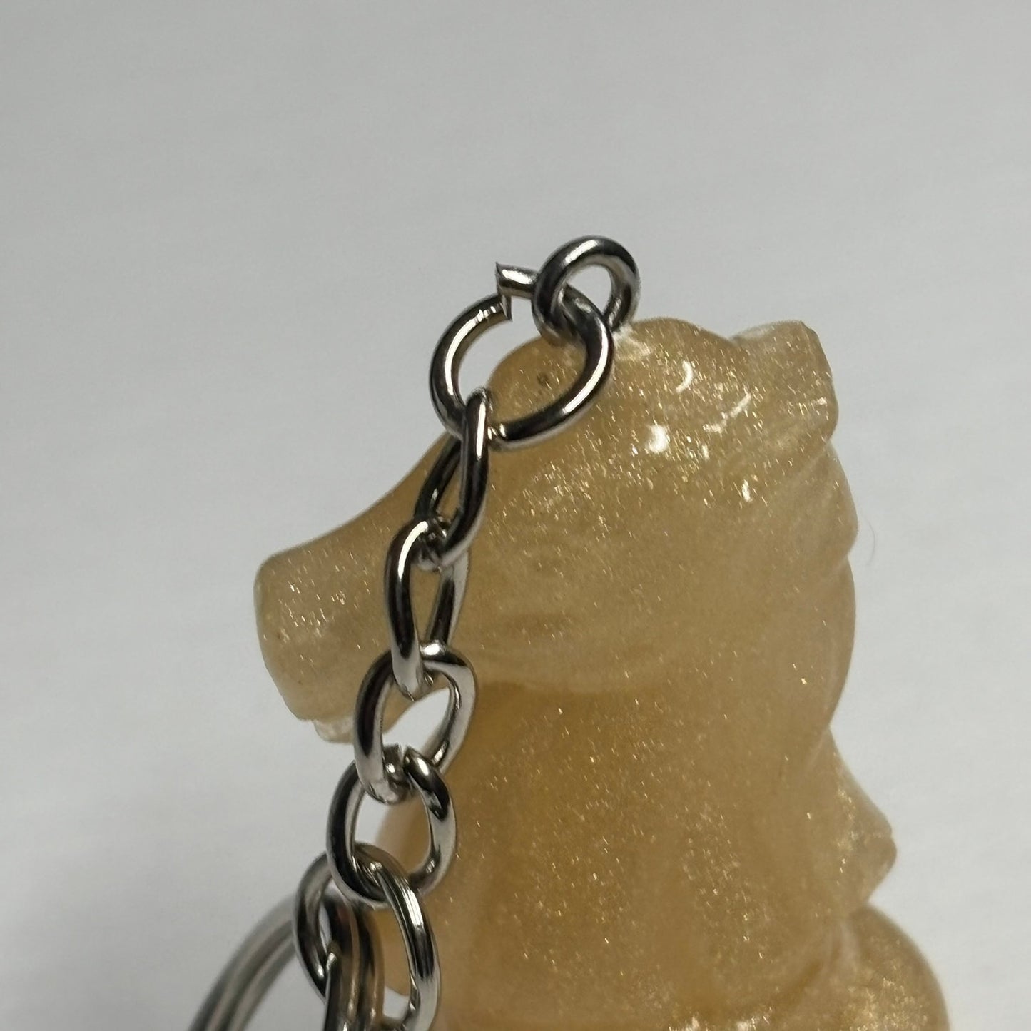 Clear Yellow Knight - Handmade Resin Keychain