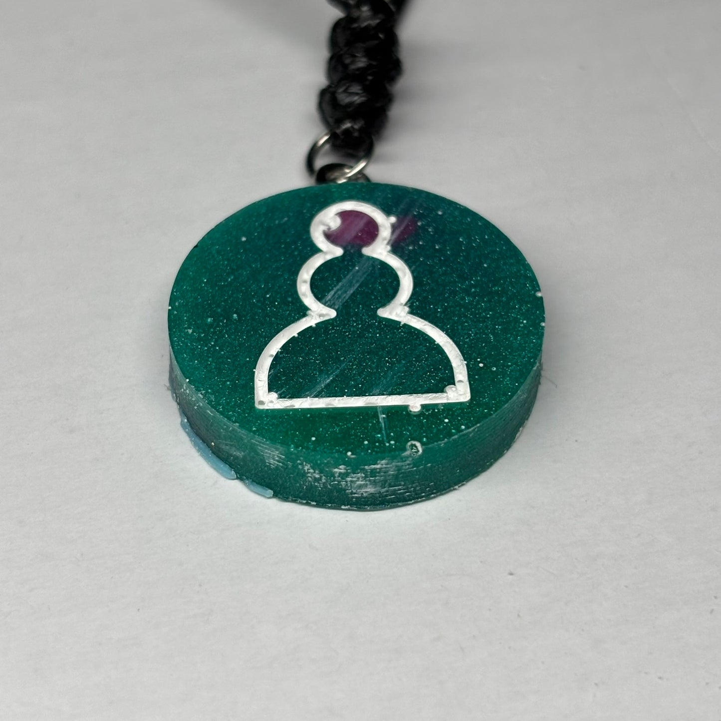 Green Pawn - Handmade Resin Chess Necklace