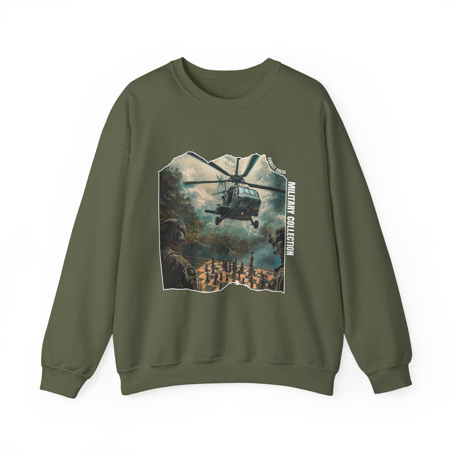 Attack Chopper - Green Chess Crewneck Sweater