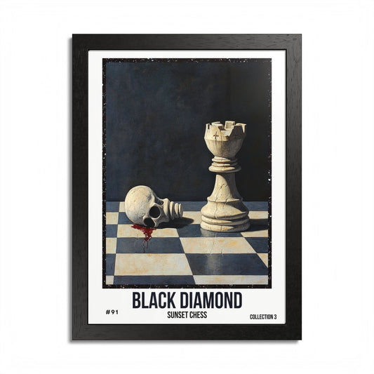 Black Diamond - Collection 3 Card #91 - Sunset Card Poster Framed 12"x16"