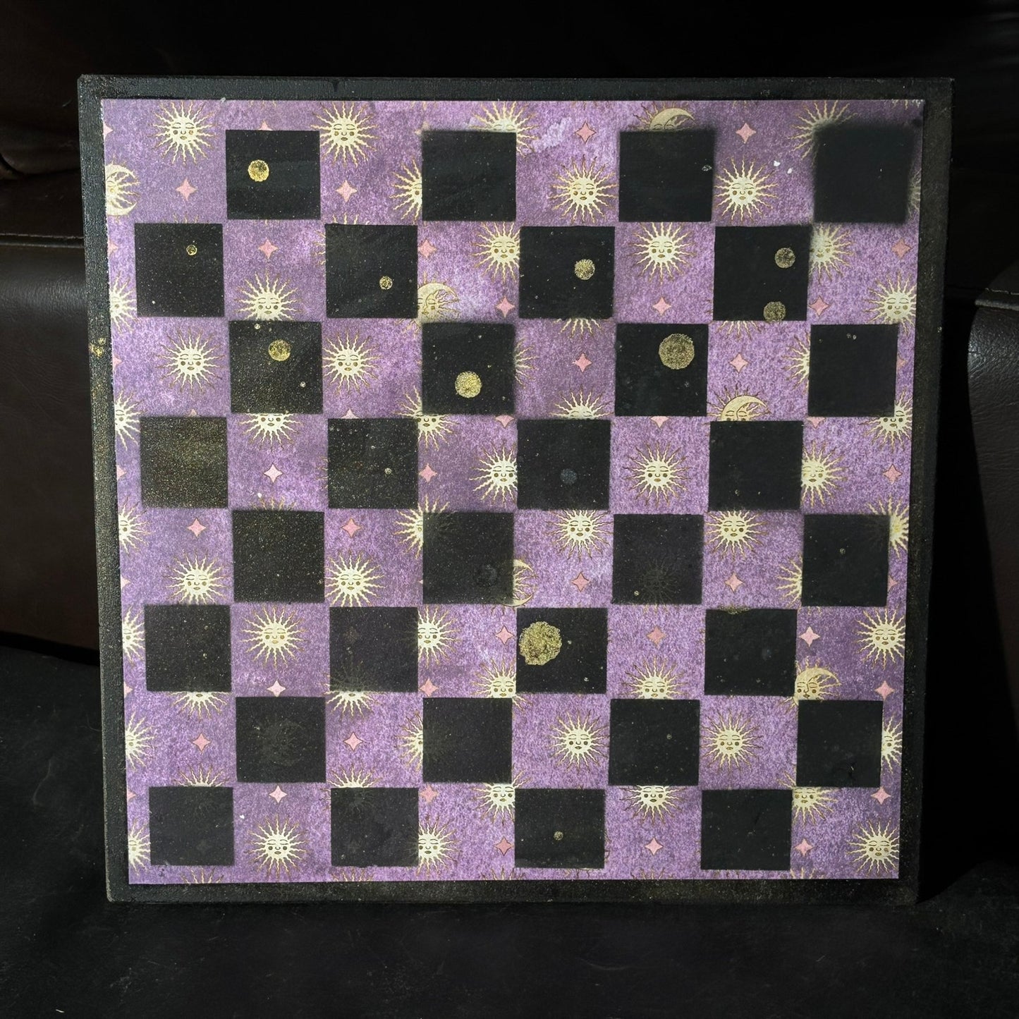 Happy Sun Purple - Scrapbook Chess Board