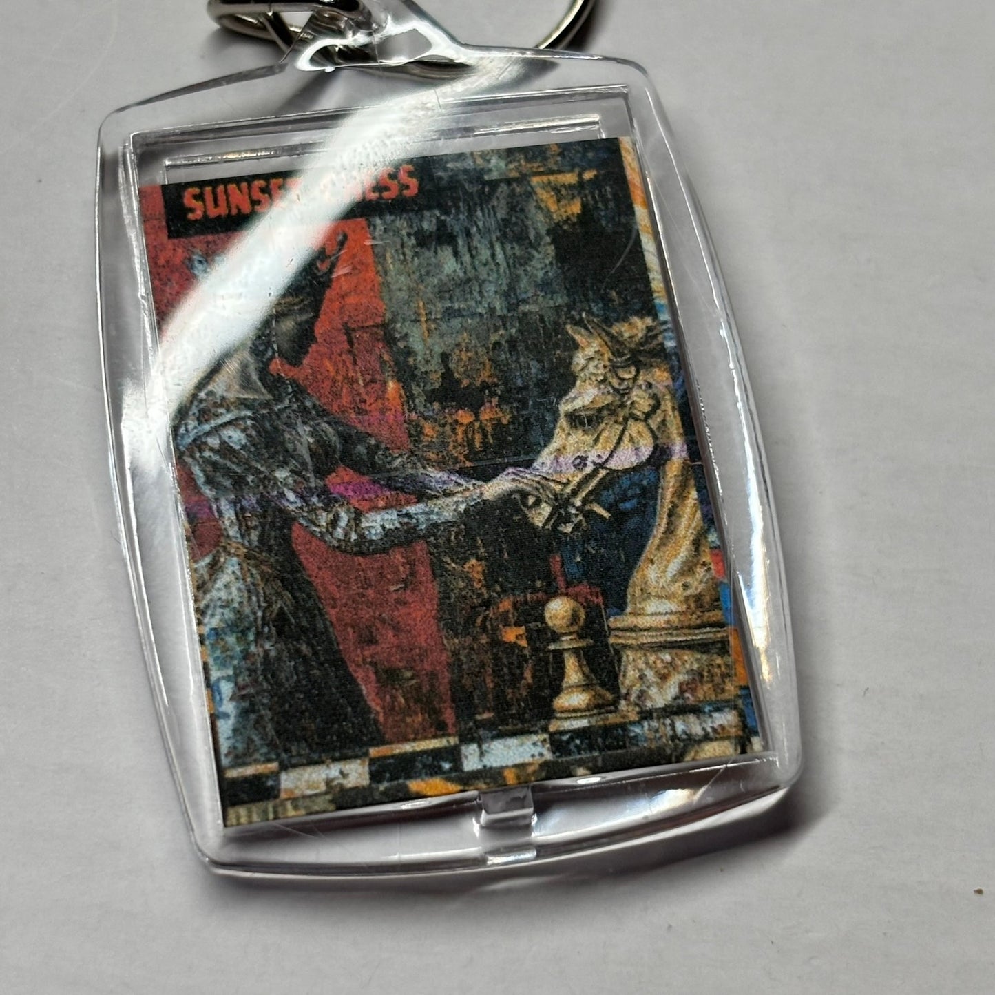 Queen & Knight - Chess  Photo Keychain