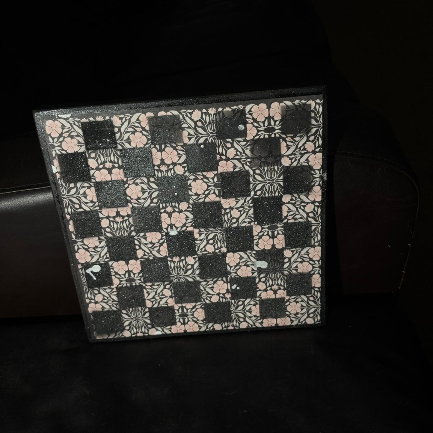 Vintage Chrome Mist - Scrapbook Chess Board