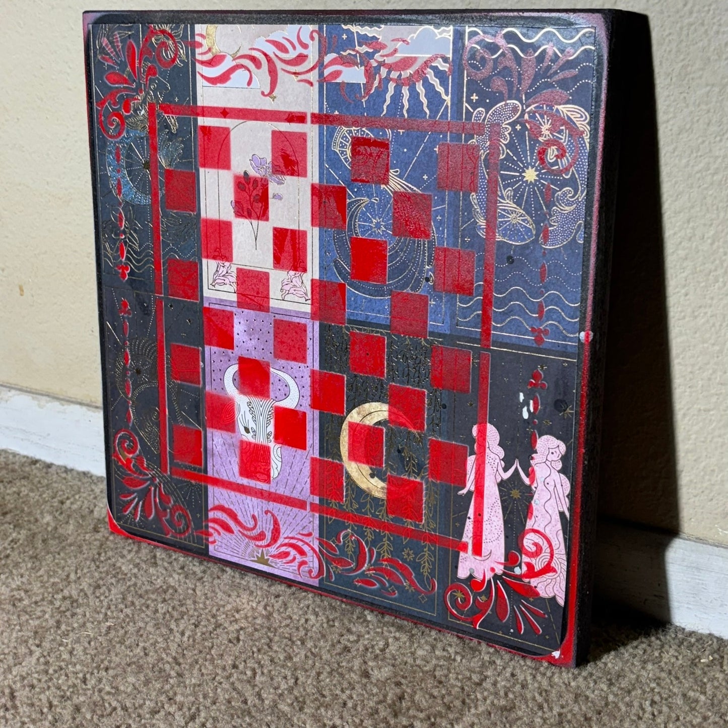 Red Abyss - Scrapbook Chess Board