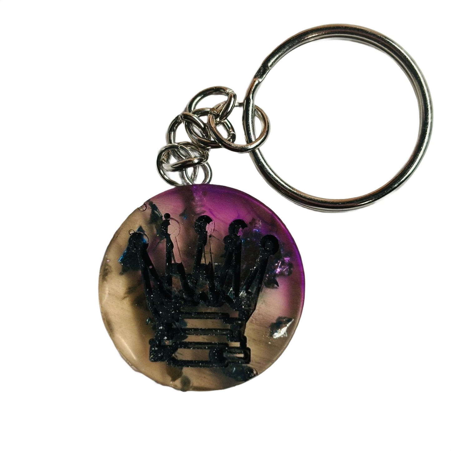 Cream Purple Queen - Handmade Resin Keychain