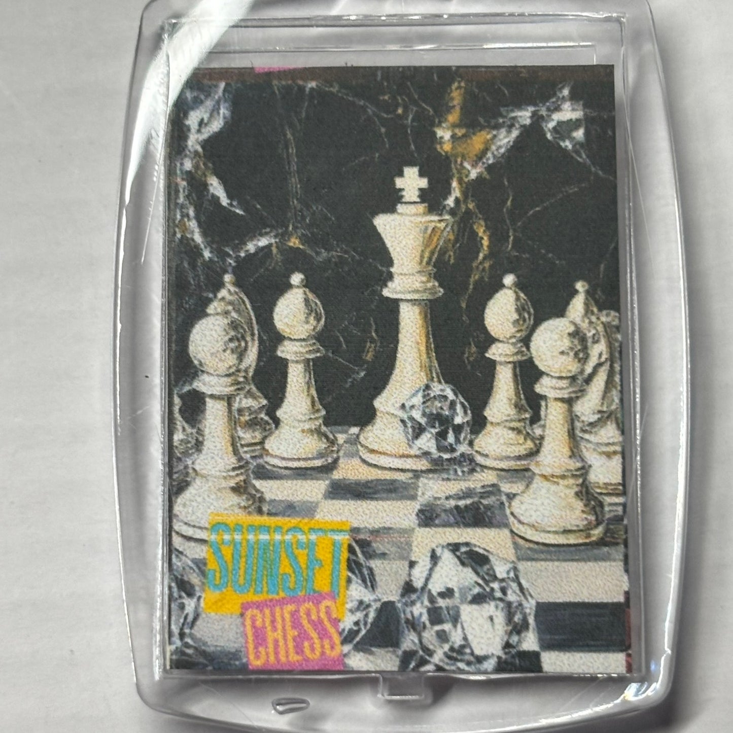 Supreme White - Chess  Photo Keychain