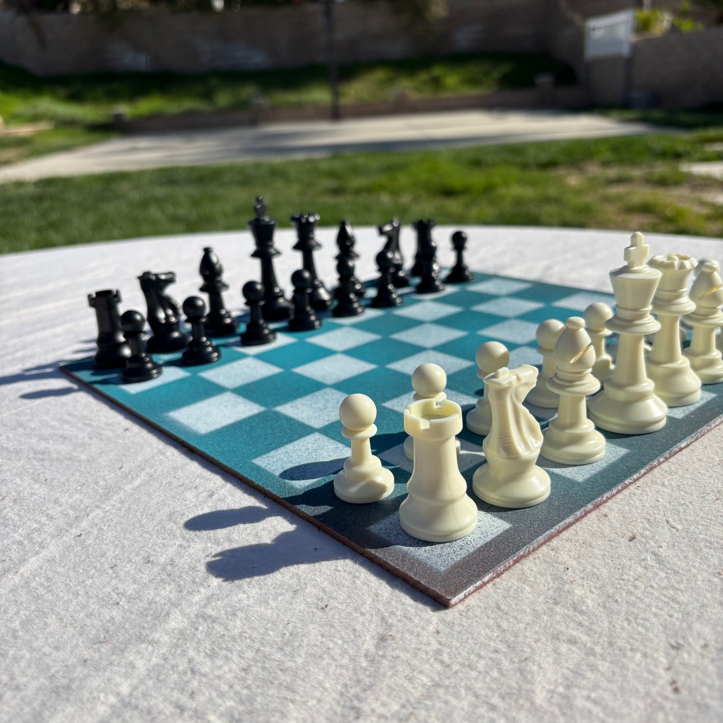 Aqua Green - Painted Chess Set