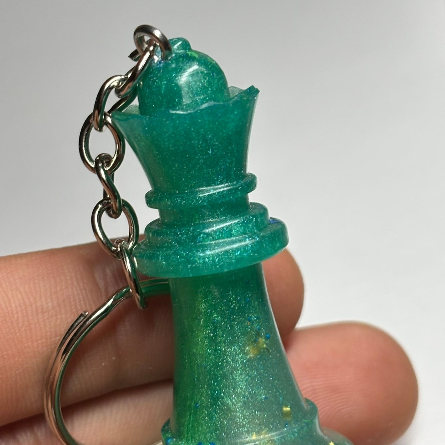 Green Crystal Queen - Handmade Resin Keychain