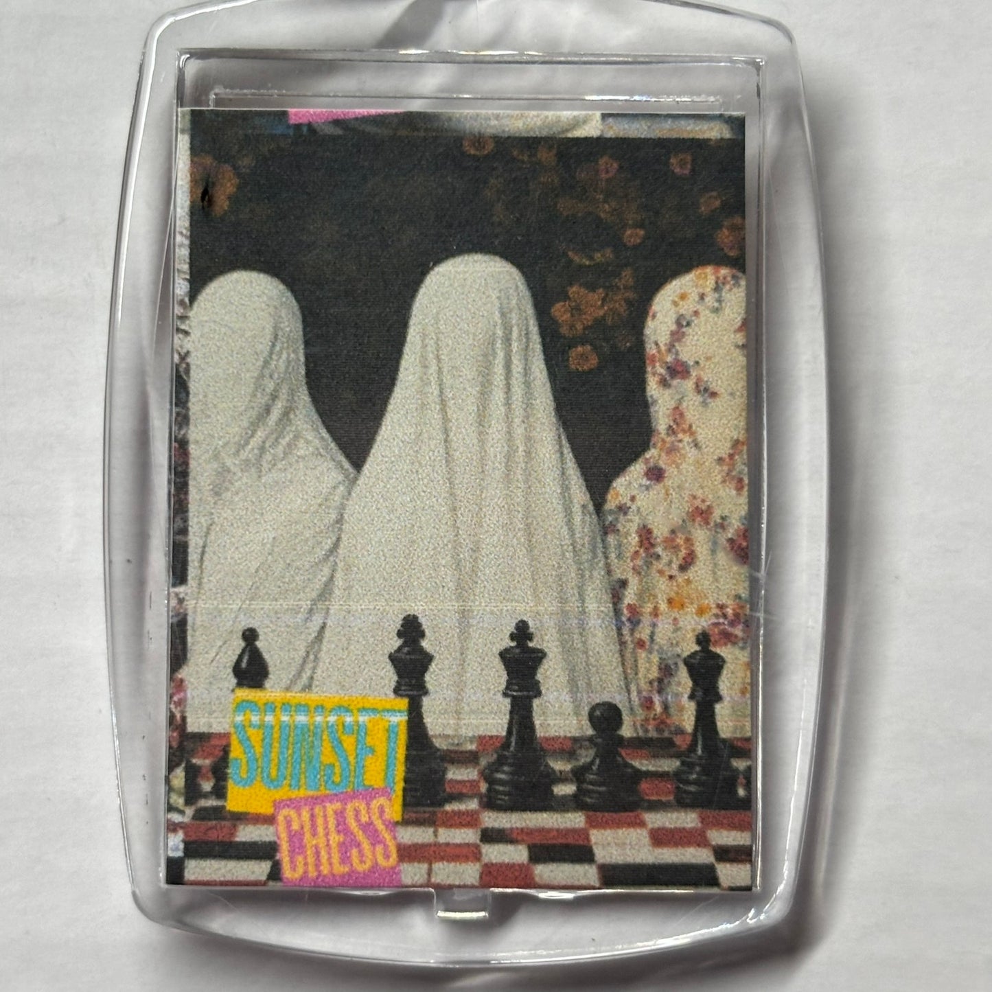 Three Ghosts - Chess  Photo Keychain