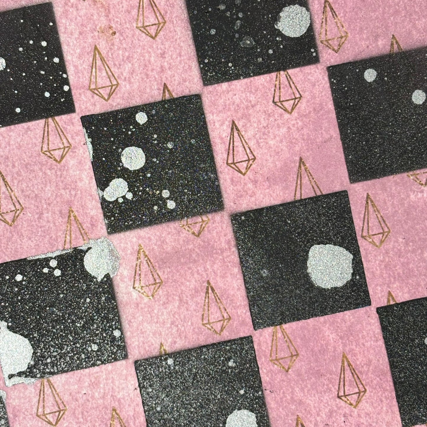 Peach Crystals - Scrapbook Chess Board
