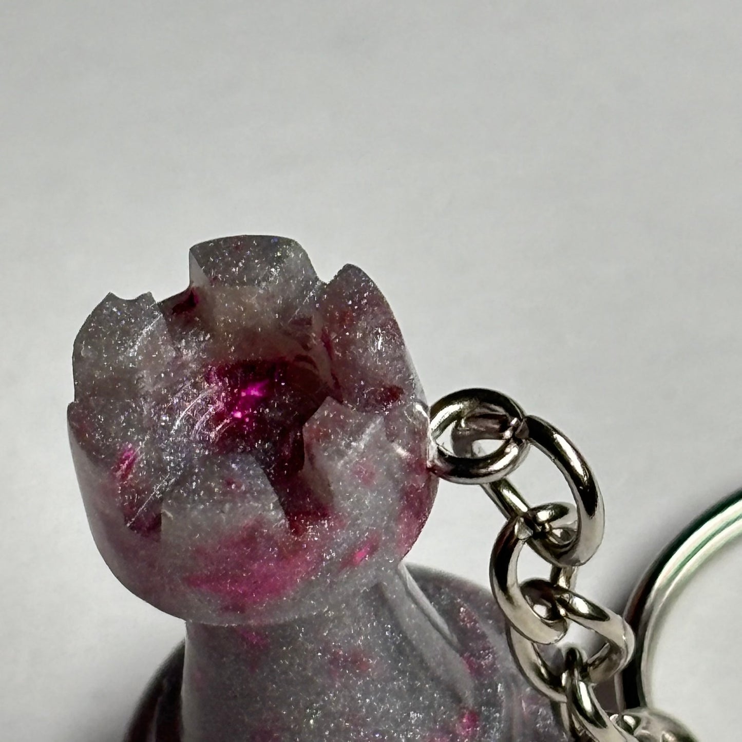 Midnight Purple Rook - Handmade Resin Keychain