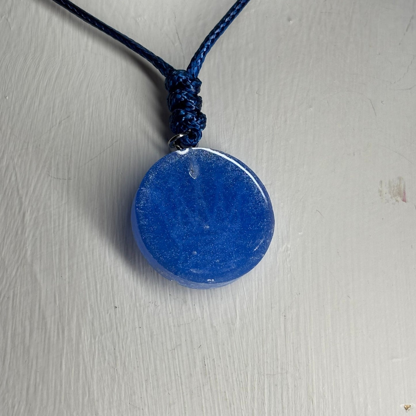 Blue Queen - Handmade Resin Chess Necklace