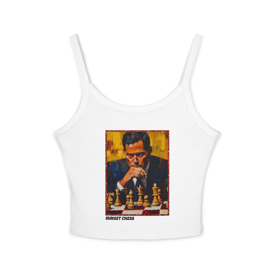 Copy Mr. Chess Man -  Women's White Tank Top