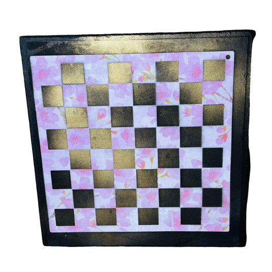 Pink Golden Haze - Scrapbook Chess Board
