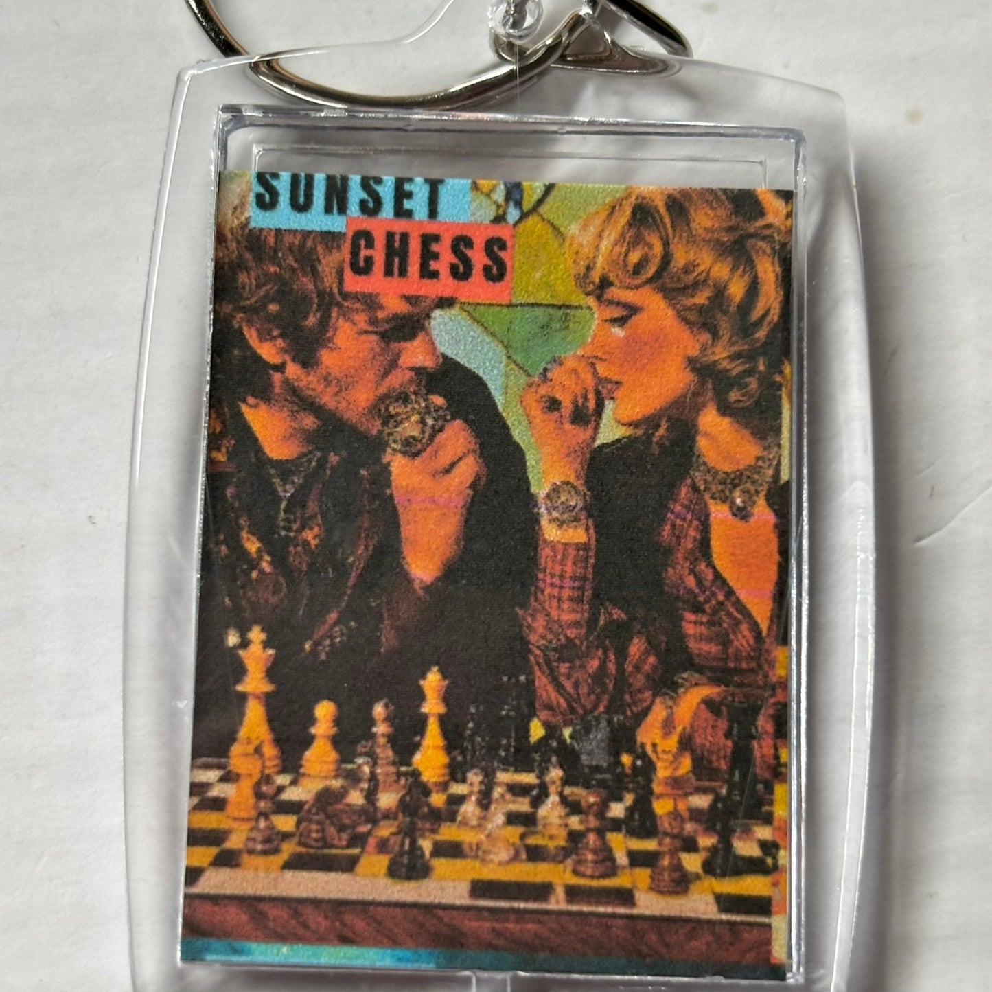 Classy Love - Chess  Photo Keychain