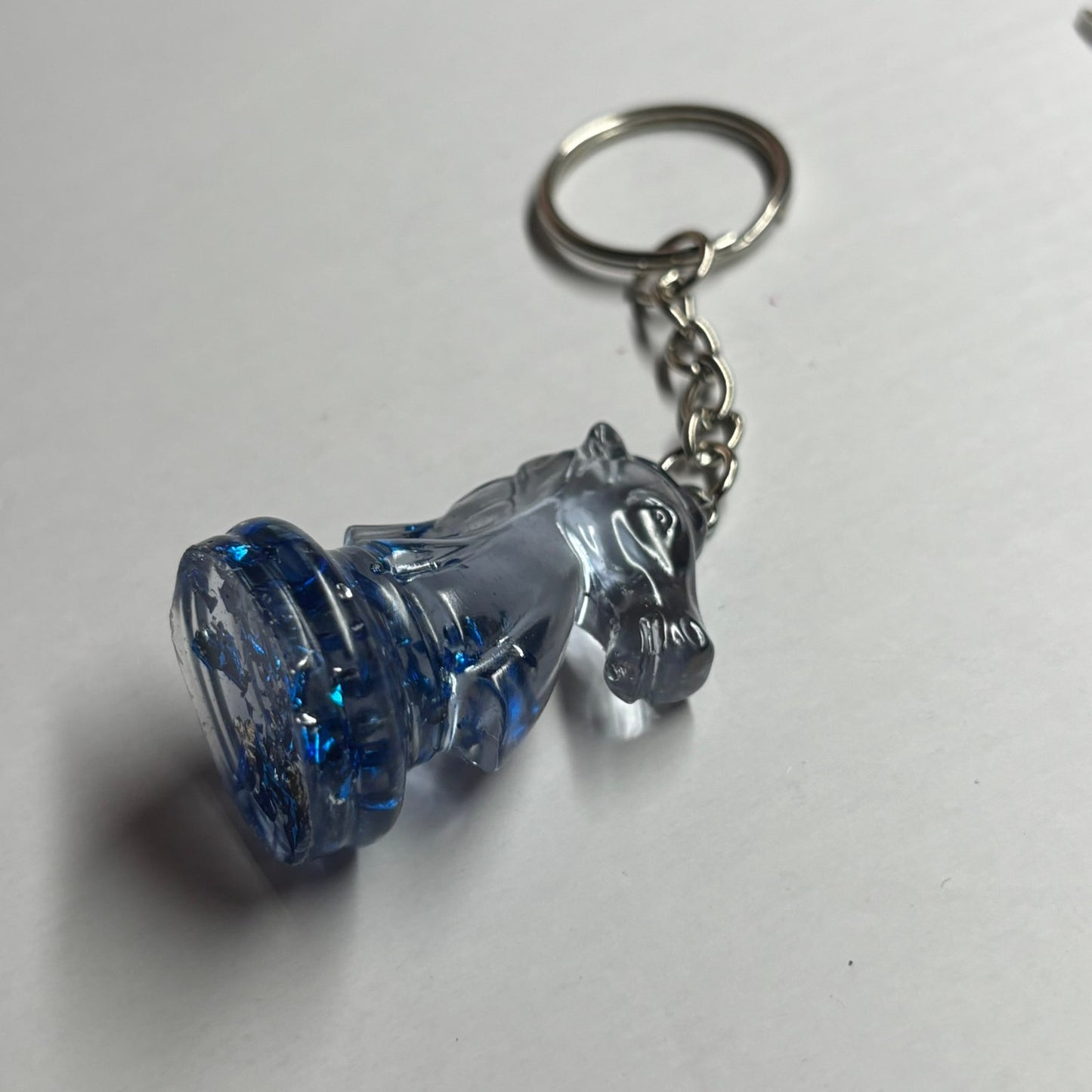 Clear Crystal Knight - Handmade Resin Keychain