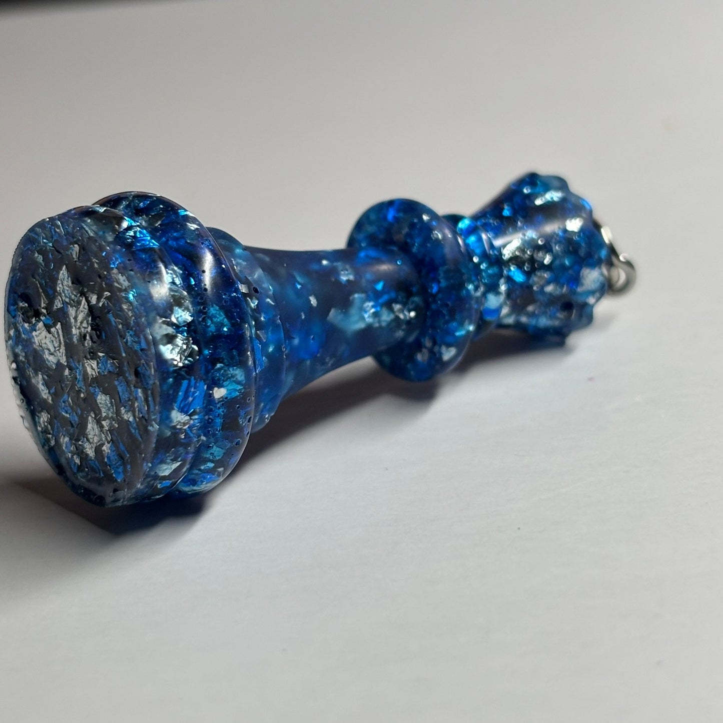 Blue Ice Crystal Queen - Handmade Resin Keychain