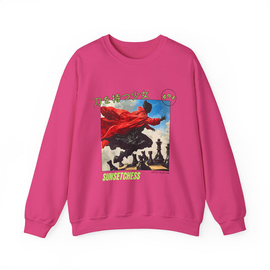 The Chess Superhero - Pink Chess Crewneck Sweater