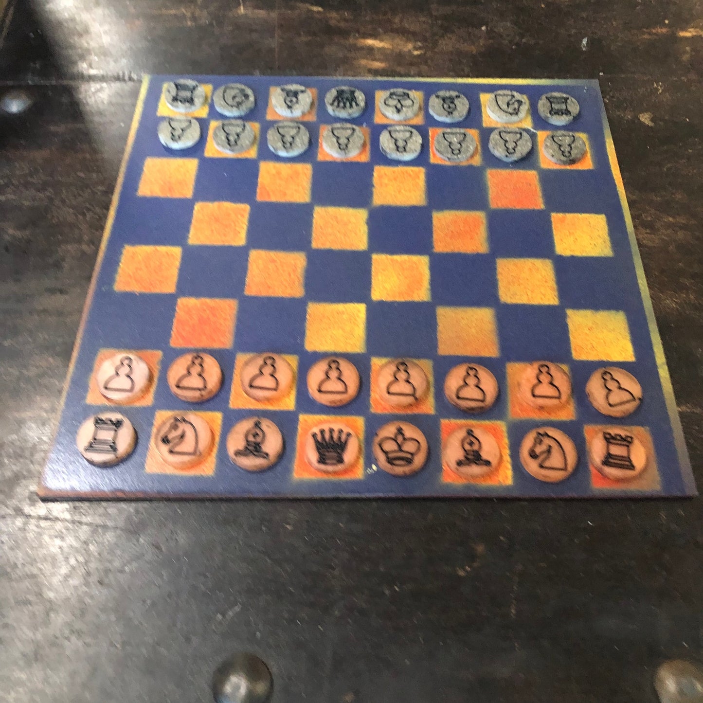 Spooky Purple - Painted Chess Set
