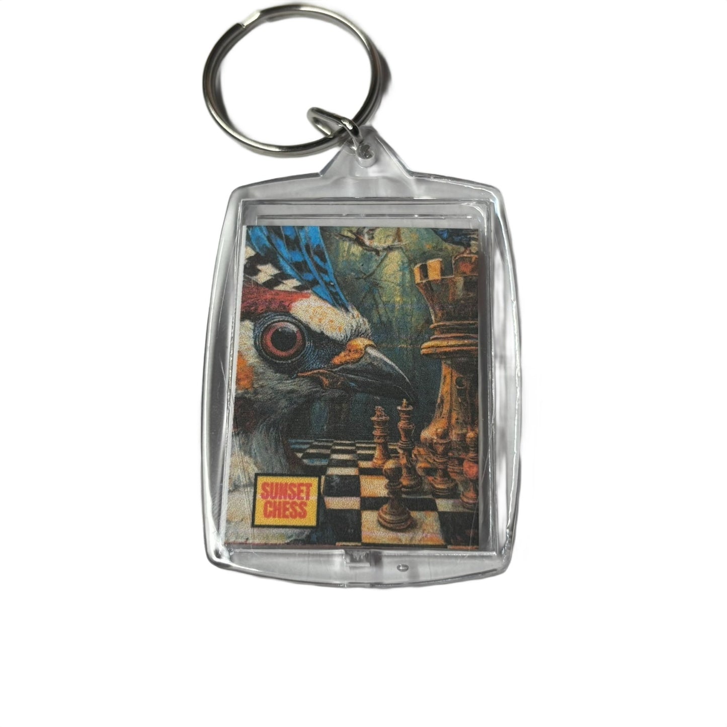 Bird Games - Chess  Photo Keychain