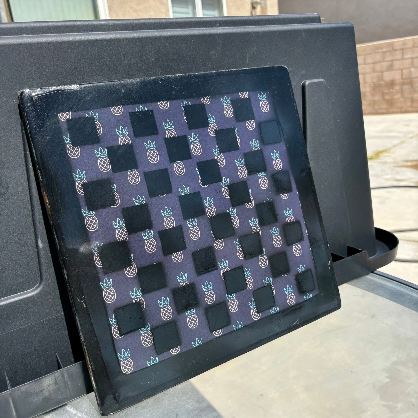 Pineapple Pattern - Resin Coated Chess Board