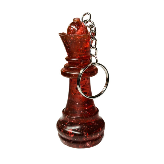 Red Crystal Queen - Handmade Resin Keychain - Large Edition