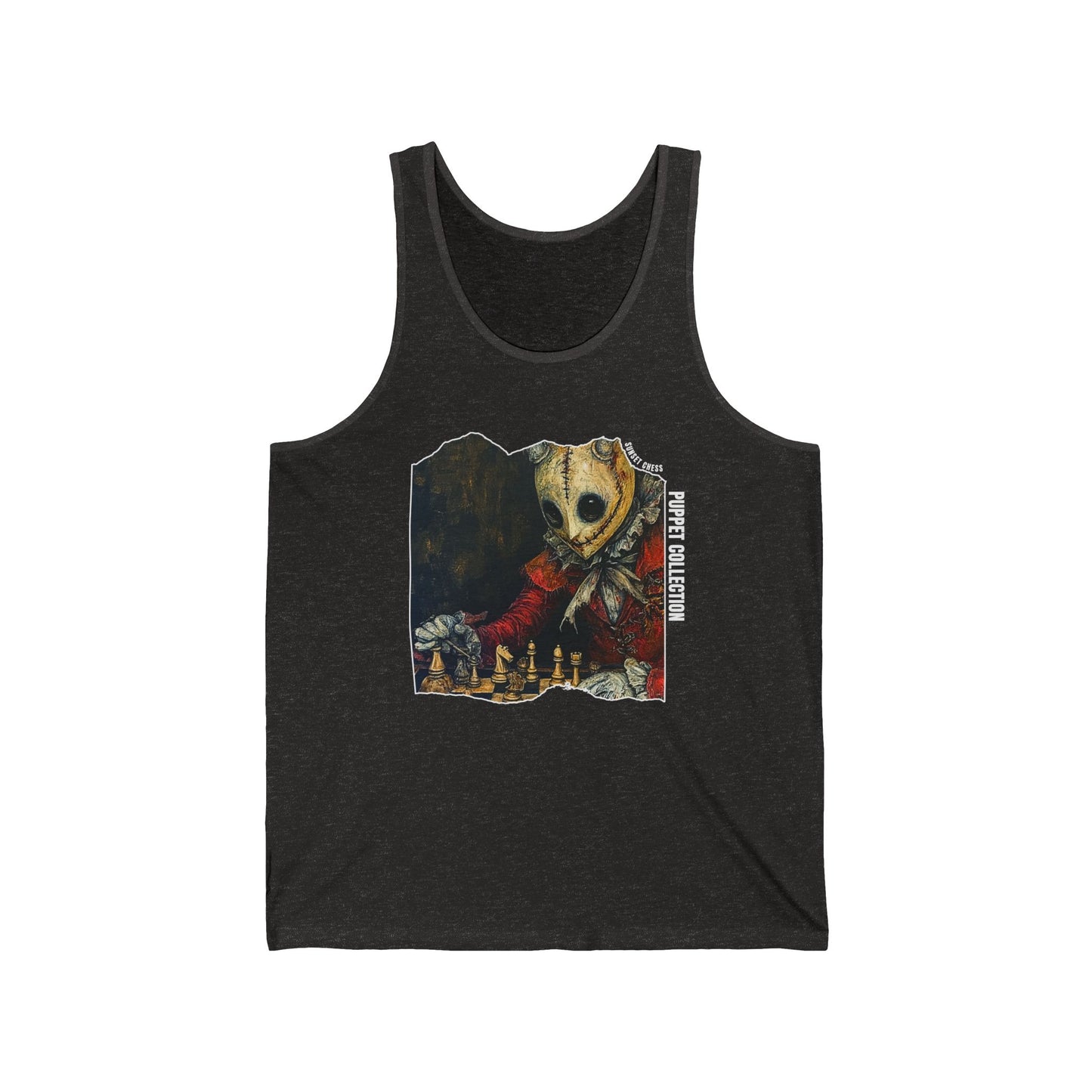Scarface Puppet - Charcoal Black Chess Tank Top