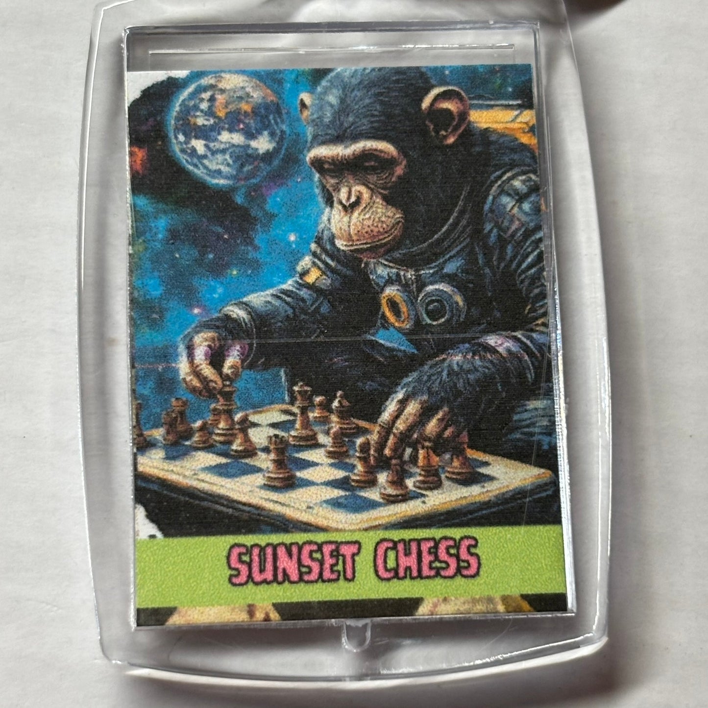 Chimp Games - Chess  Photo Keychain