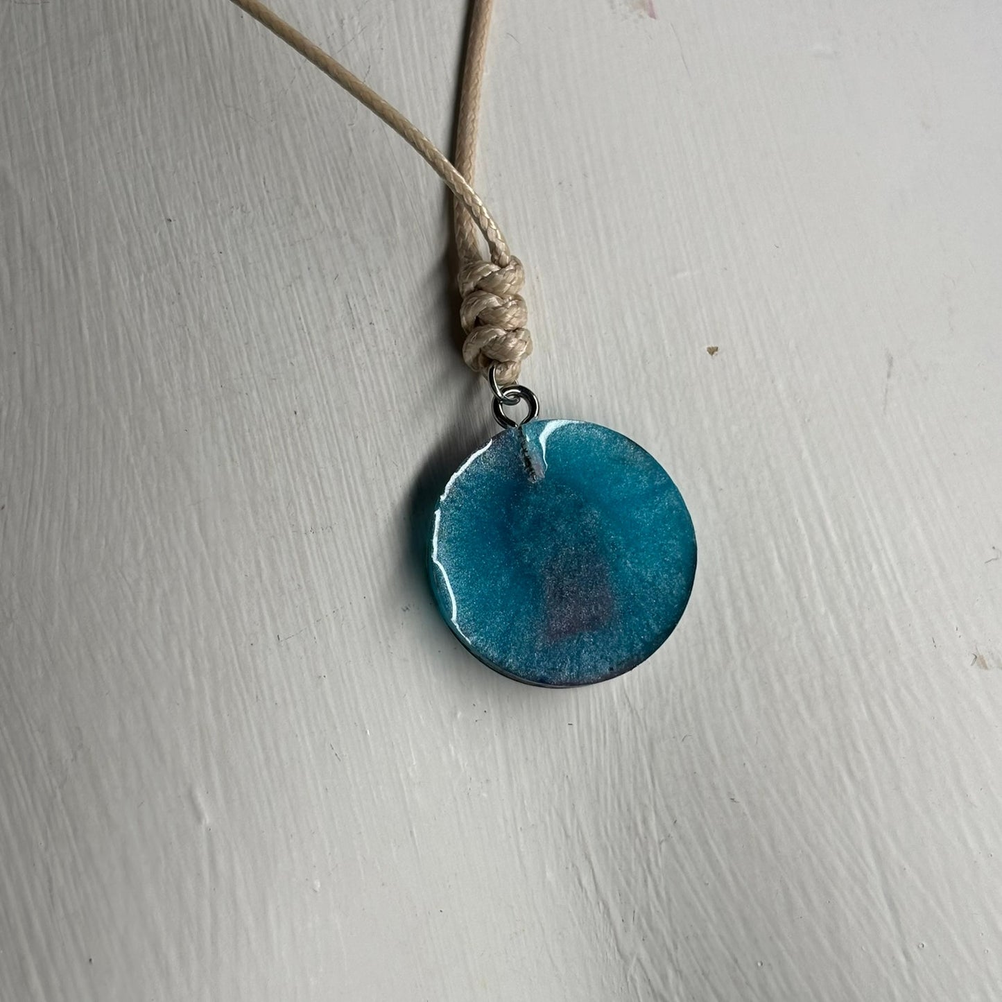 Blue Bishop - Handmade Resin Chess Necklace