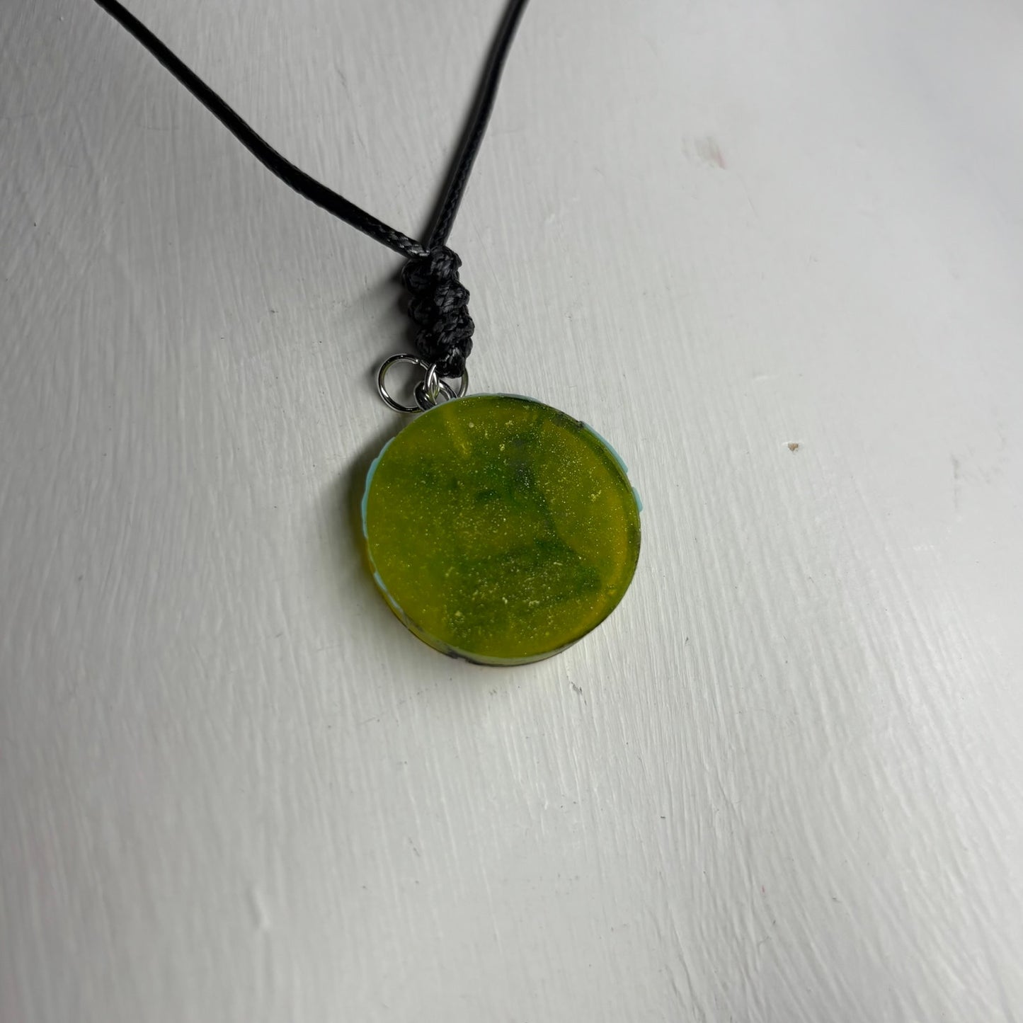 Dark Green Rook - Handmade Resin Chess Necklace