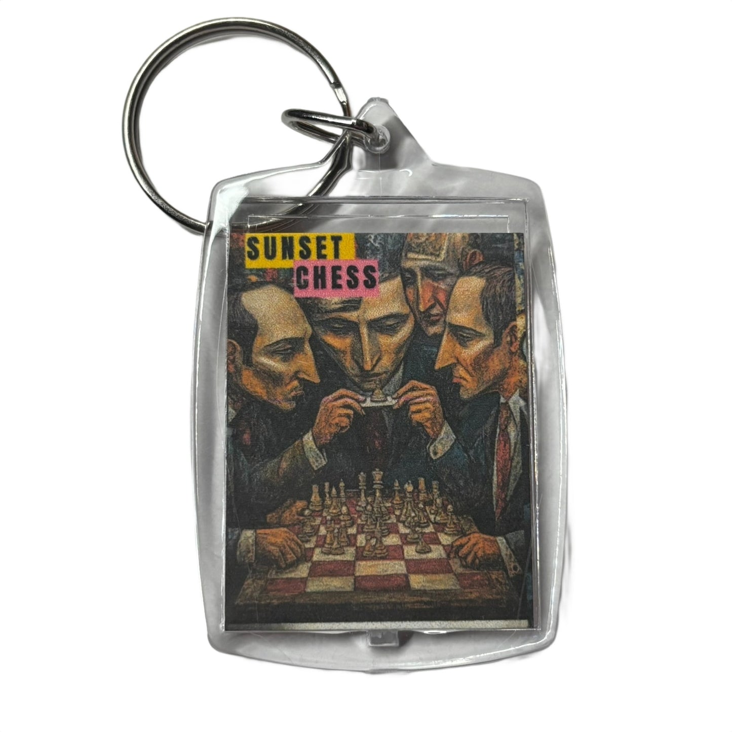 Business Men - Chess  Photo Keychain