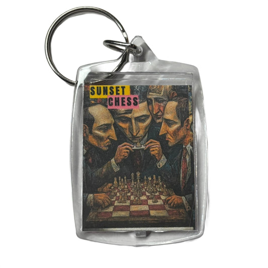 Business Men - Chess  Photo Keychain